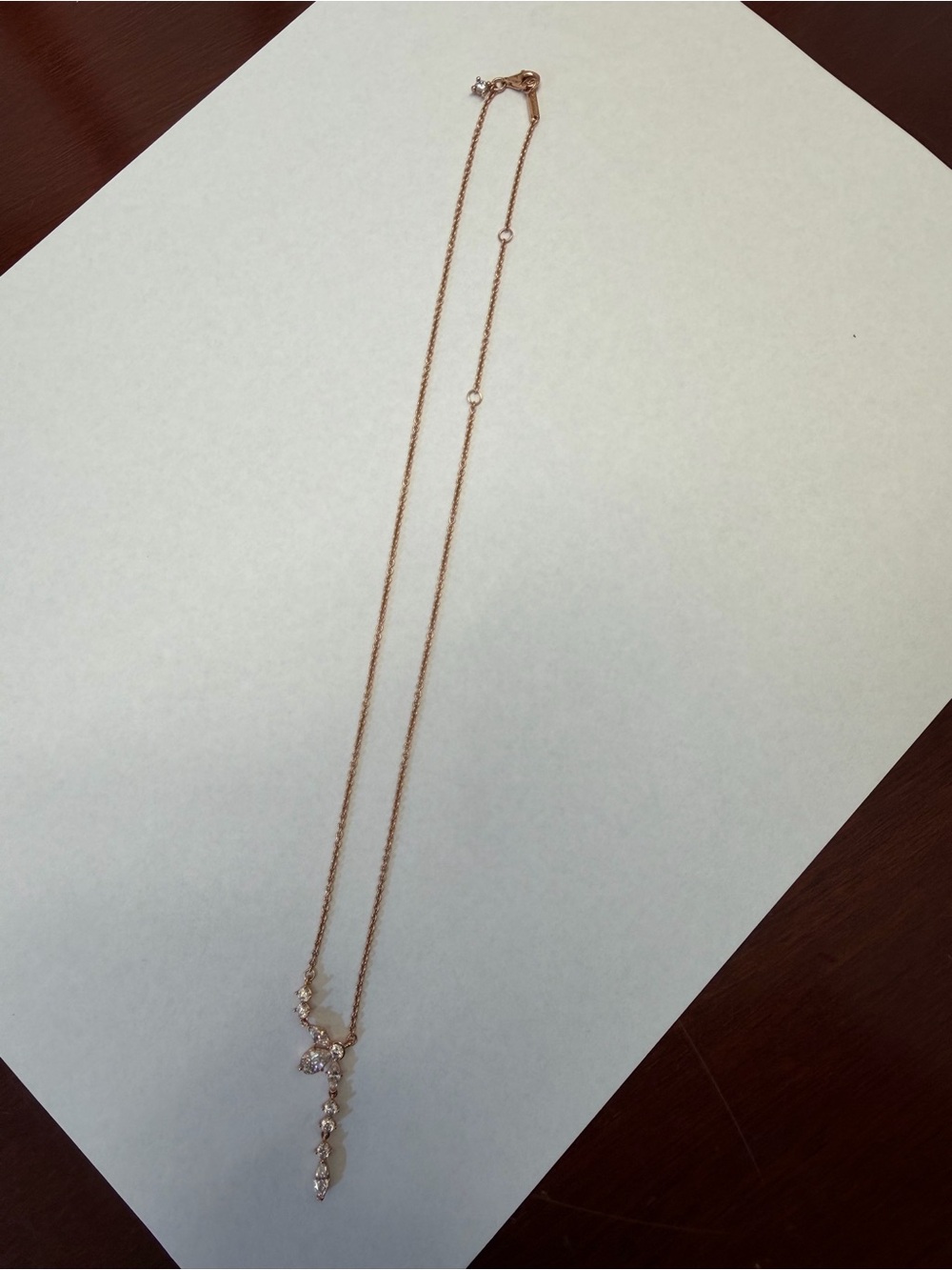 Pandora Rose Gold Multi-Crystal Pendant Necklace - Picture 4 of 5